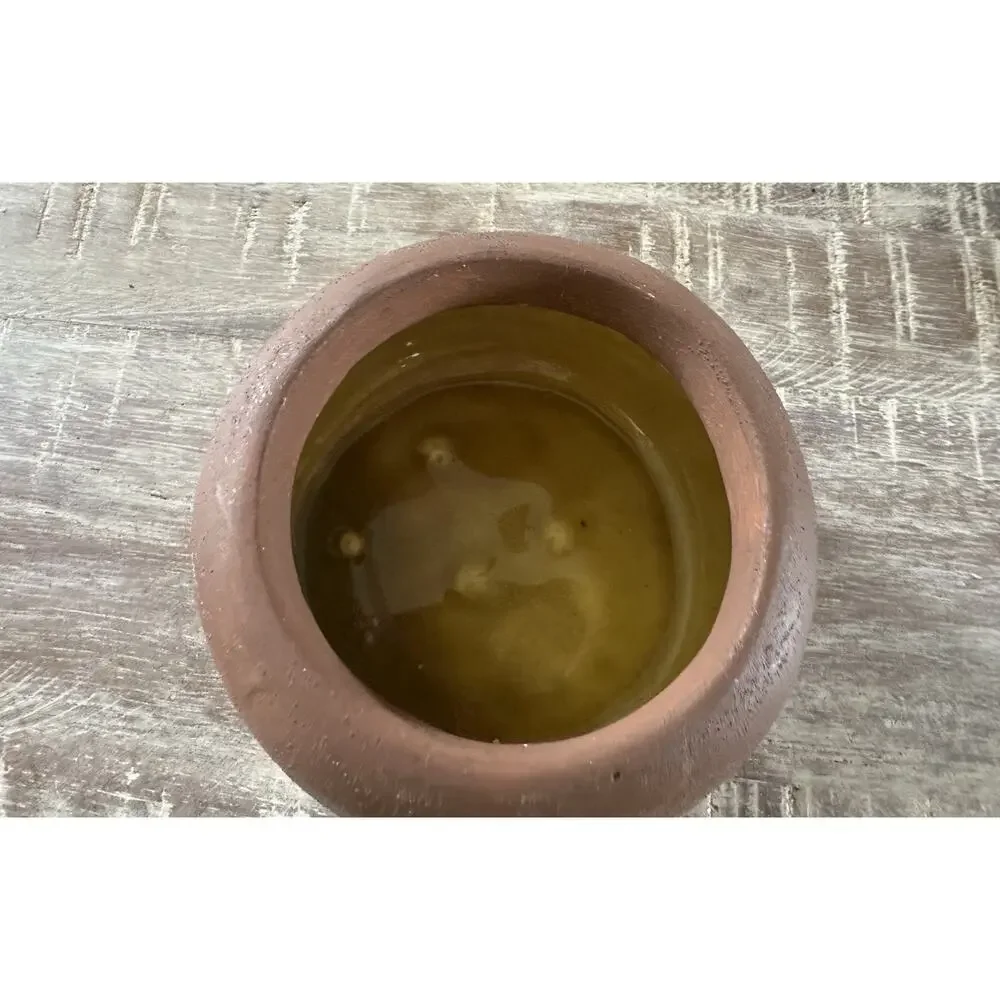 Vintage Southwest Pottery Native American Style Art Clay Round Vase Bowl